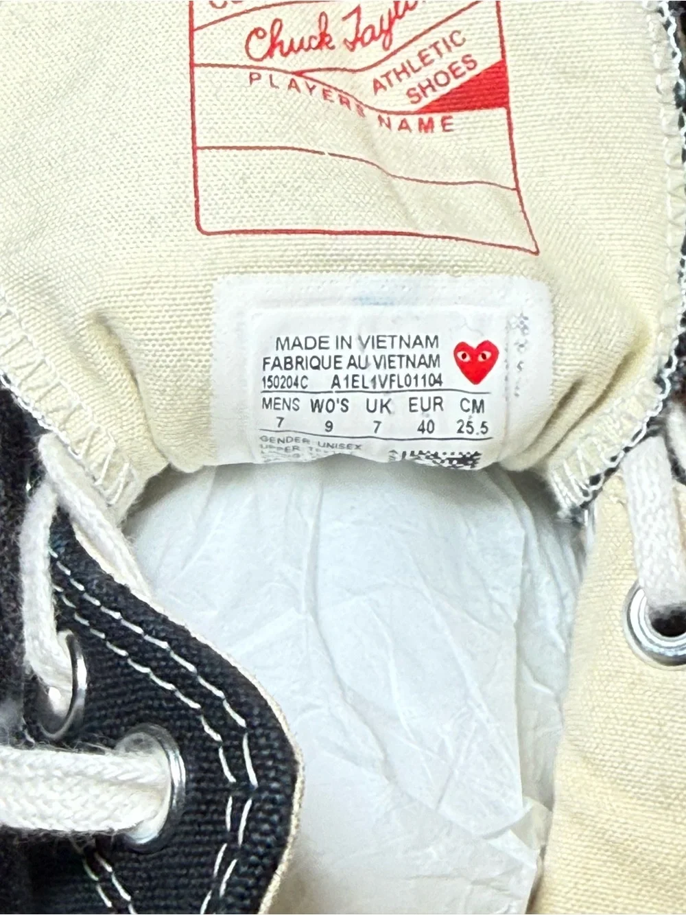 Converse x Comme des Garçons PLAY Chuck 70 High Top - Picture 8 of 8